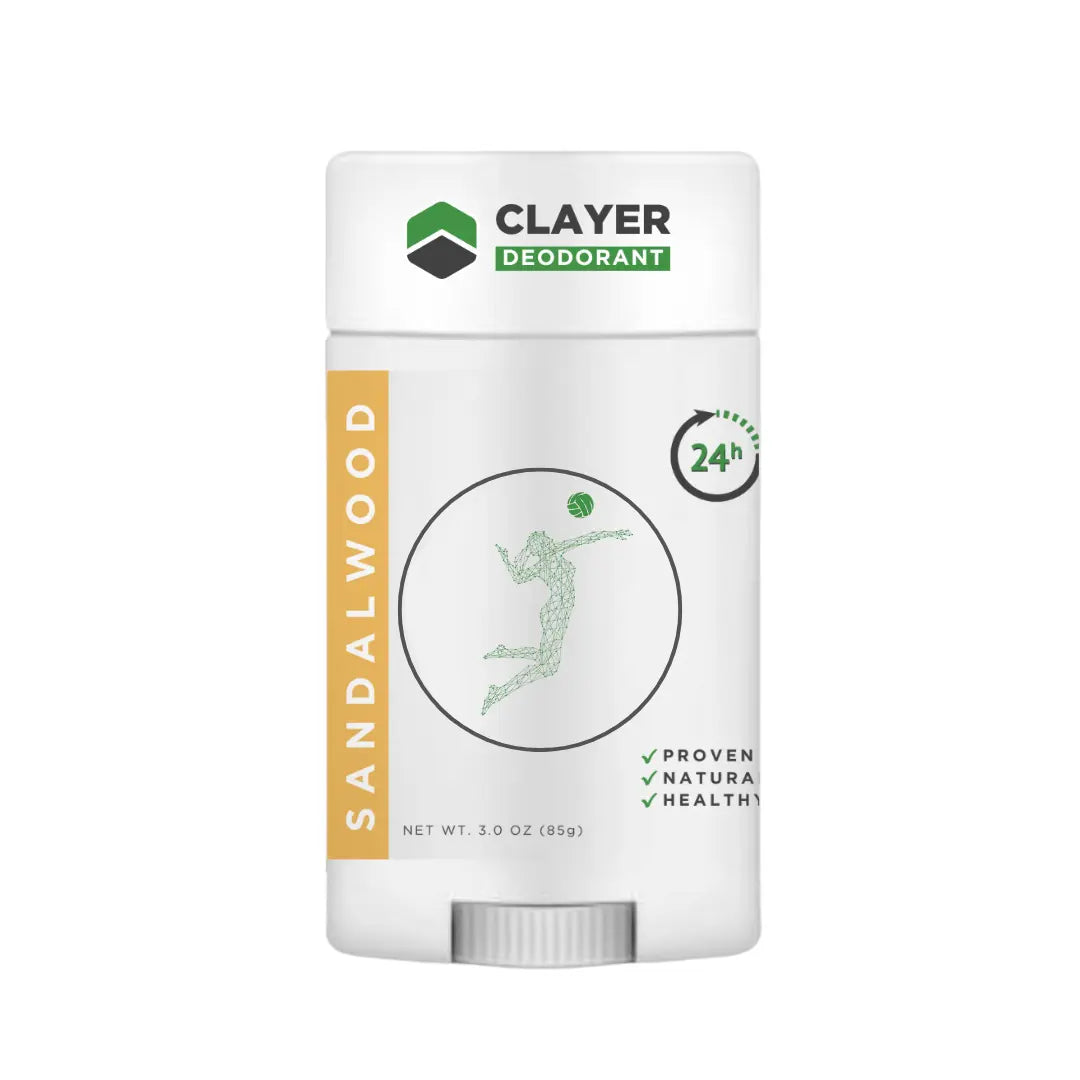 Natural Deodorant - Volleyball Players - 3.35 OZ - NEW FORMULA - CLAYER