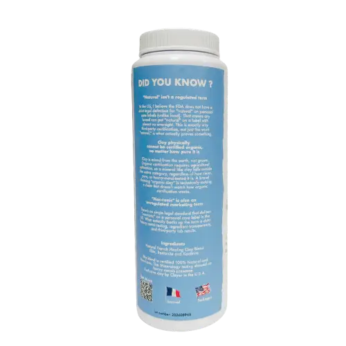 Baby Powder - Talc Free, Heavy Metal Free Healing Clay 7 oz