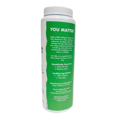 Odor Remover Powder - Heavy Metal Free Healing Clay 7 oz