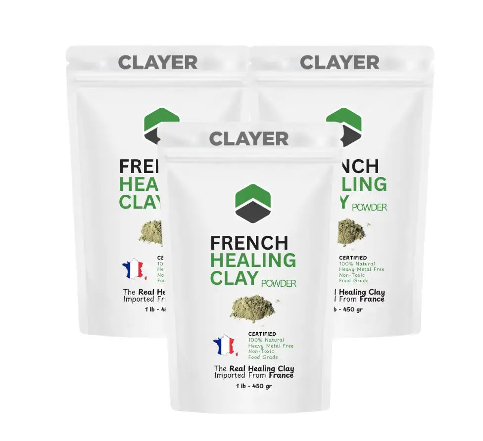 French Green Clay Powder - Food Grade 1 lb - Heavy Metal Free CLAYER