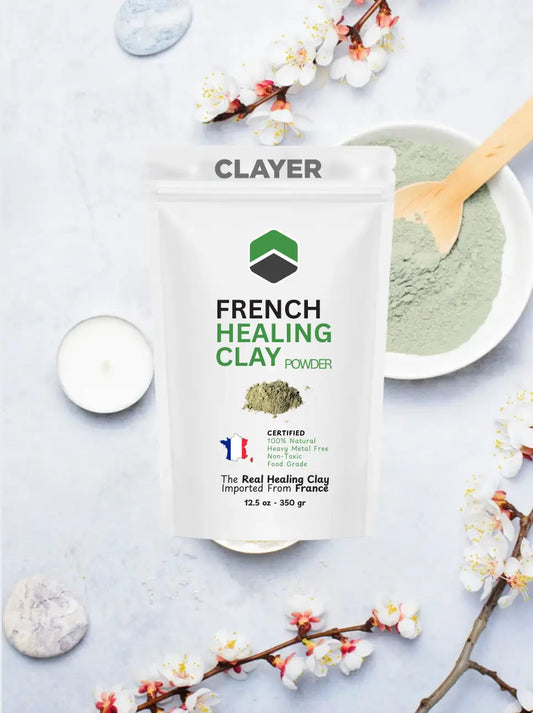 French Green Clay Powder - Heavy Metal Free - Food Grade CLAYER
