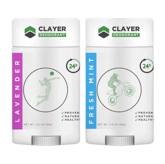 Sport Deodorant - Pack of 2 (mix and match) - Aluminum Free CLAYER