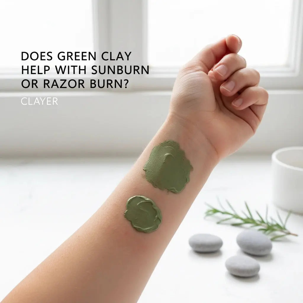 Does green clay help with sunburn or razor burn? - CLAYER