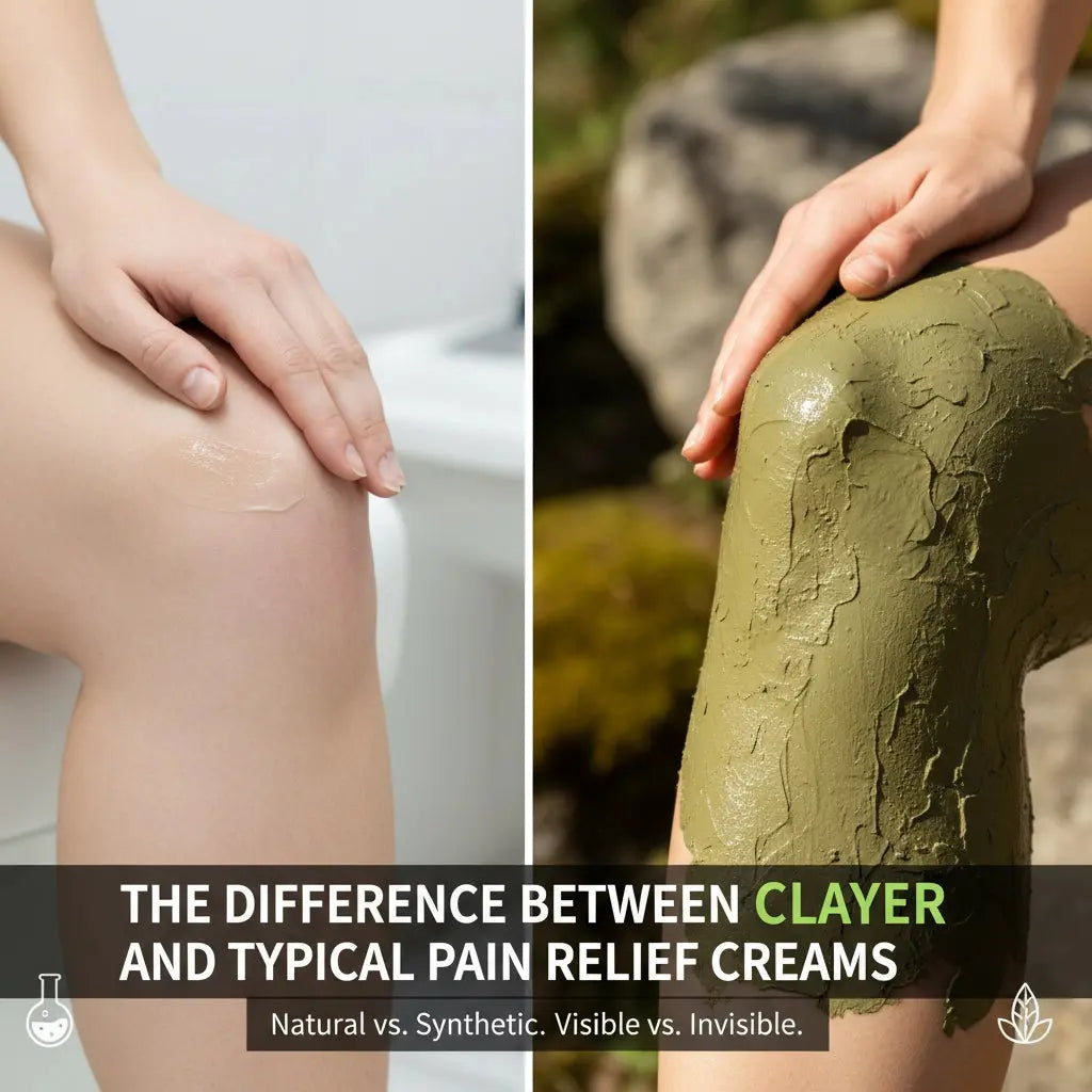 The difference between Clayer and typical pain relief creams - CLAYER