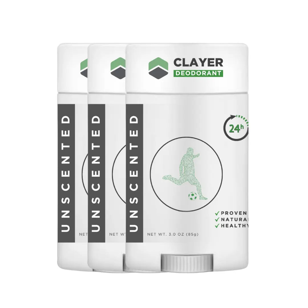 Natural Deodorant - Soccer Players - 2.75 OZ - Aluminum Free CLAYER