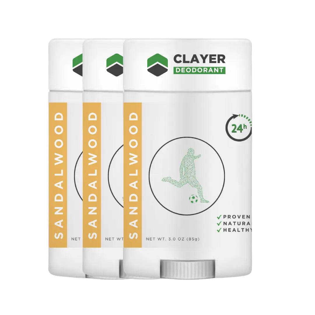 Natural Deodorant - Soccer Players - 2.75 OZ - Aluminum Free CLAYER