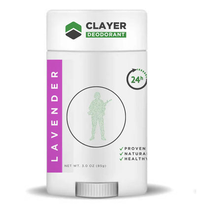 Natural Deodorant - Military - 3.35 OZ - NEW FORMULA - CLAYER