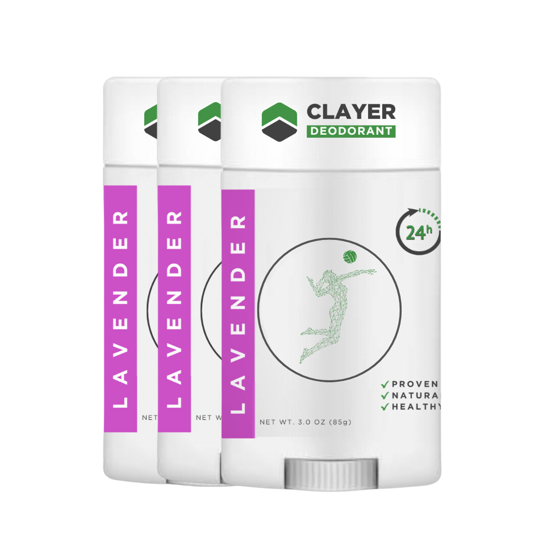 Natural Deodorant - Volleyball Players - 2.75 OZ - Aluminum Free CLAYER