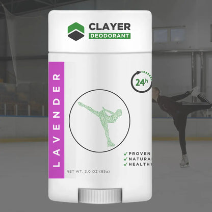 Natural Deodorant - Figure Skaters - 3.35 OZ - NEW FORMULA - CLAYER