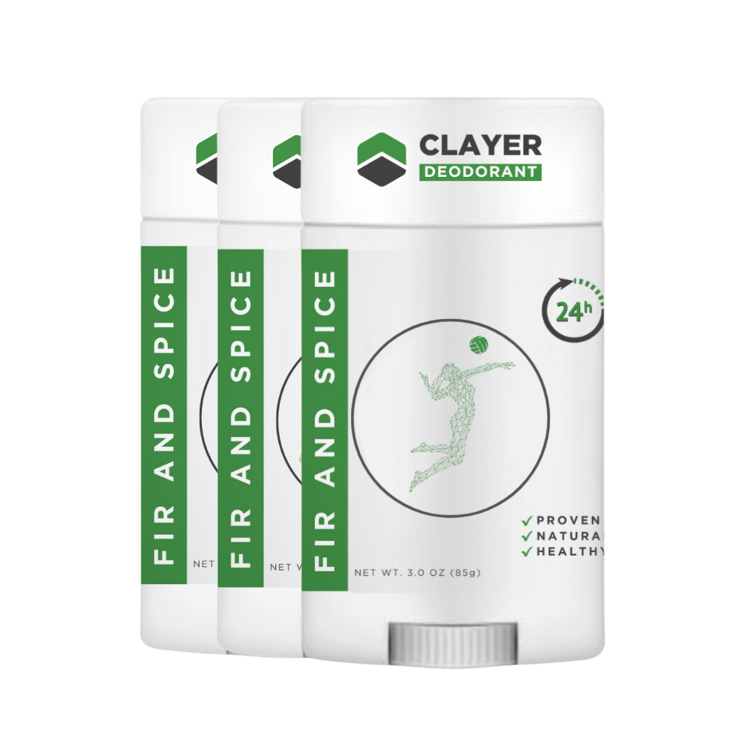 Natural Deodorant - Volleyball Players - 2.75 OZ - Aluminum Free CLAYER