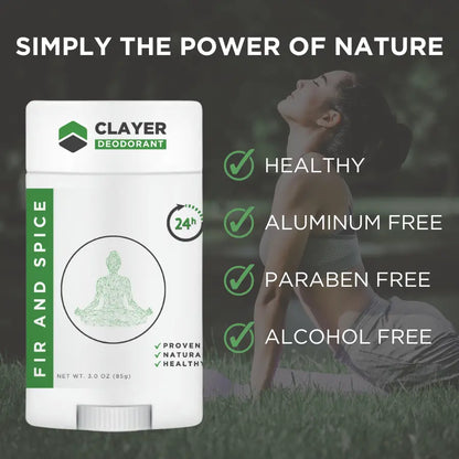 Natural Deodorant - Health and Peace 3.35 OZ - NEW FORMULA - CLAYER