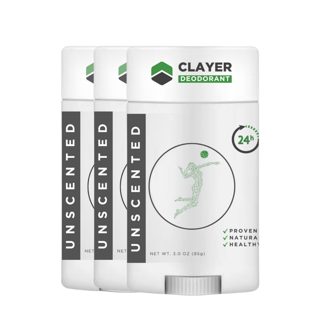 Natural Deodorant - Volleyball Players - 2.75 OZ - Aluminum Free CLAYER