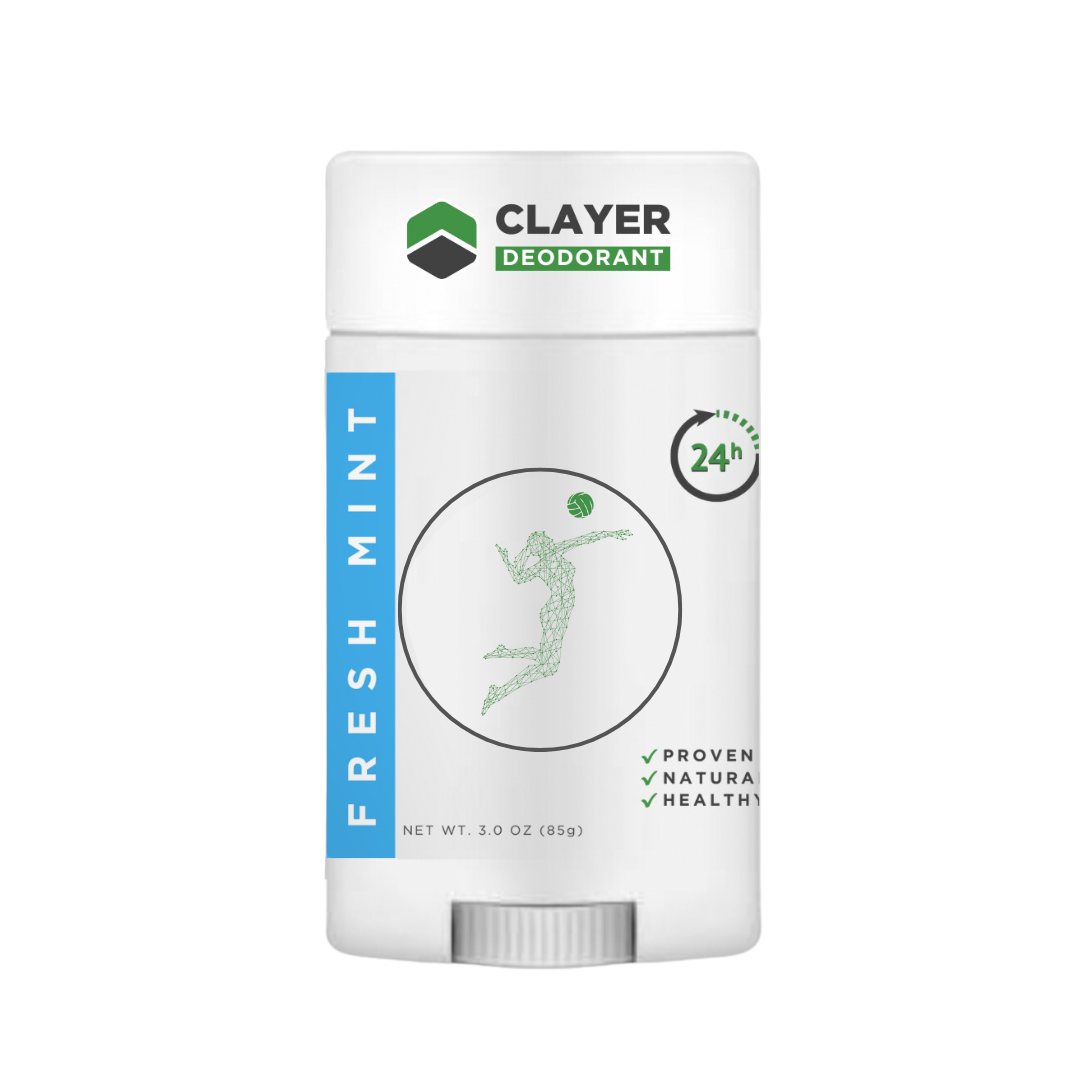 Natural Deodorant - Volleyball Players - 2.75 OZ - Aluminum Free CLAYER