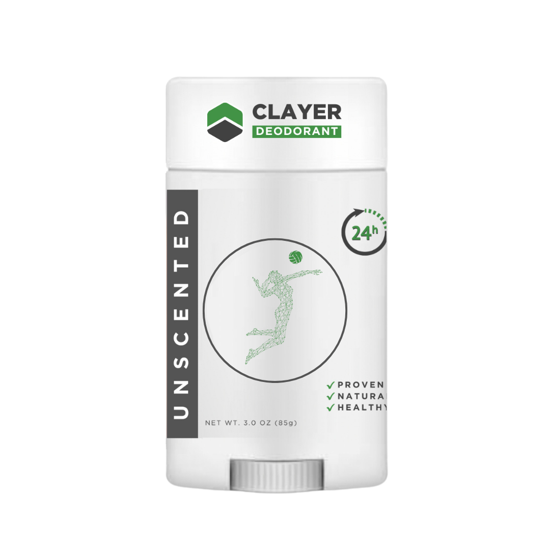 Natural Deodorant - Volleyball Players - 2.75 OZ - Aluminum Free CLAYER