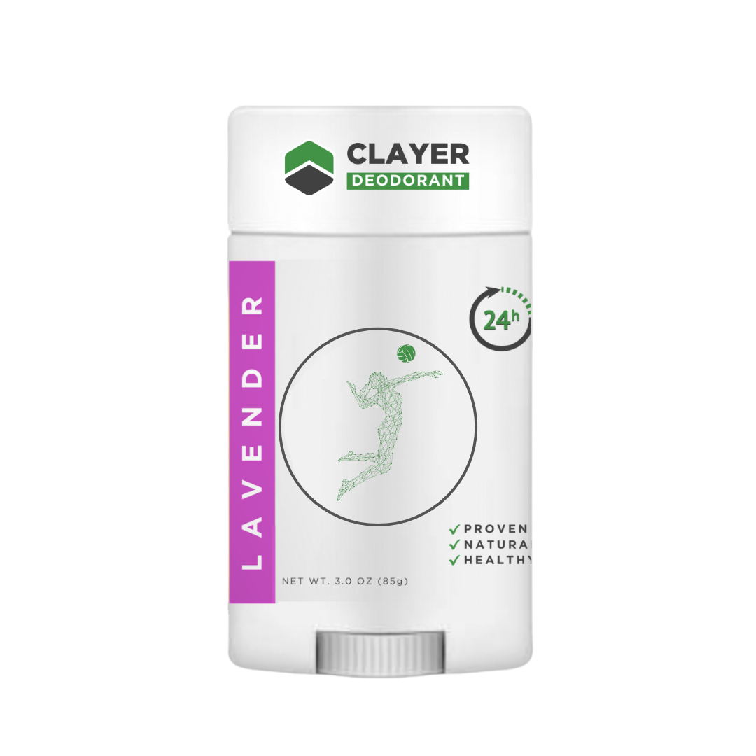 Natural Deodorant - Volleyball Players - 2.75 OZ - Aluminum Free CLAYER