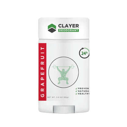 Natural Deodorant - Weight Lifters - 3.35 OZ - NEW FORMULA - CLAYER