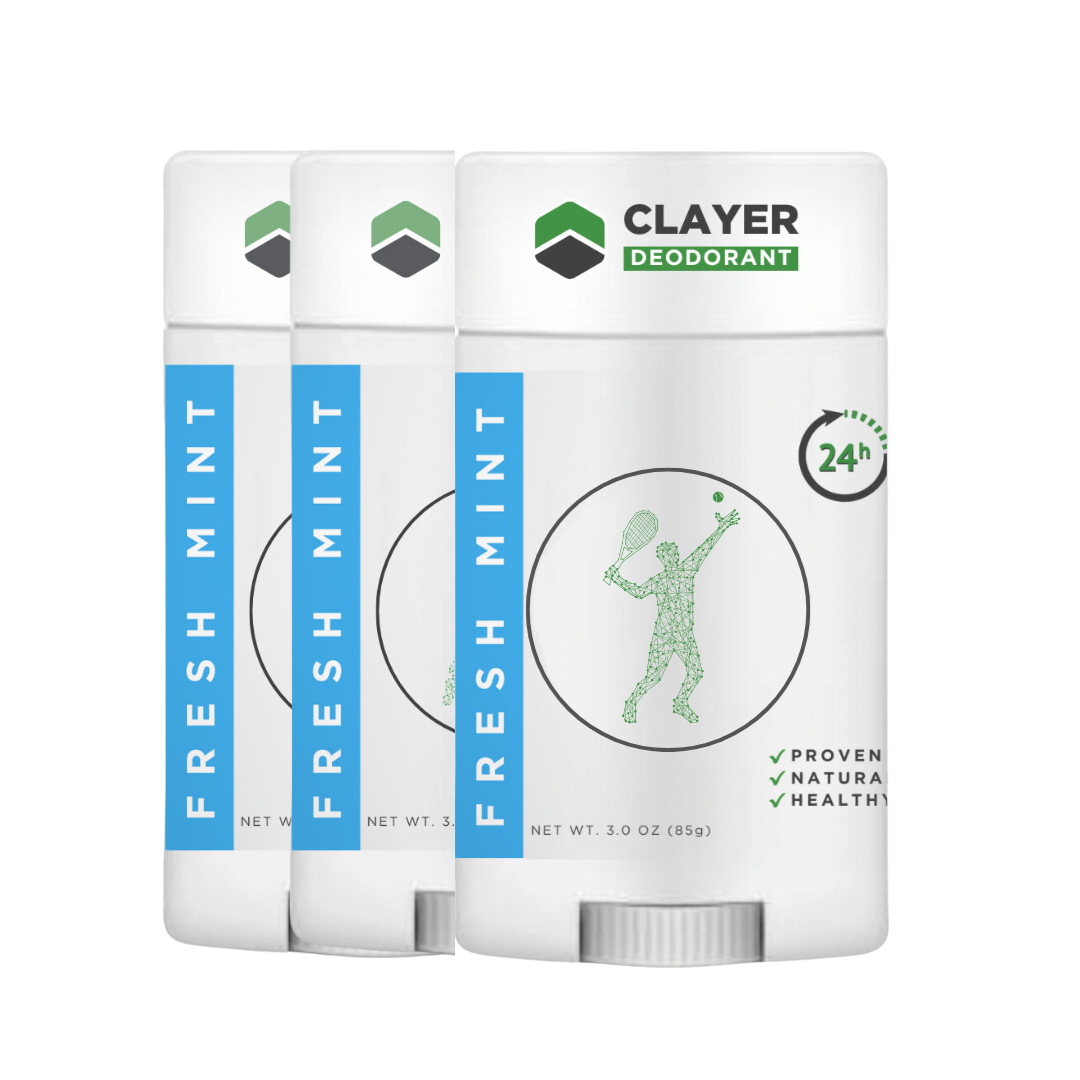 Best Natural Deodorant - Tennis - 2.75 OZ - Aluminum Free CLAYER