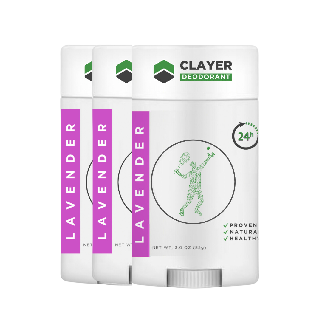 Best Natural Deodorant - Tennis - 2.75 OZ - Aluminum Free CLAYER