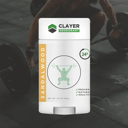 Natural Deodorant - Weight Lifters - 3.35 OZ - NEW FORMULA - CLAYER