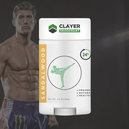 Natural Deodorant - Fighters Pro Sport - 3.35 OZ - NEW FORMULA - CLAYER