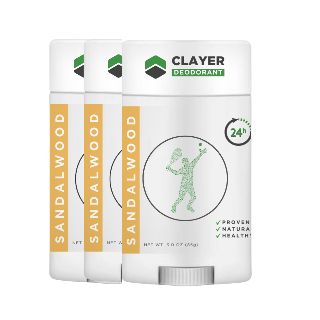 Best Natural Deodorant - Tennis - 2.75 OZ - Aluminum Free CLAYER