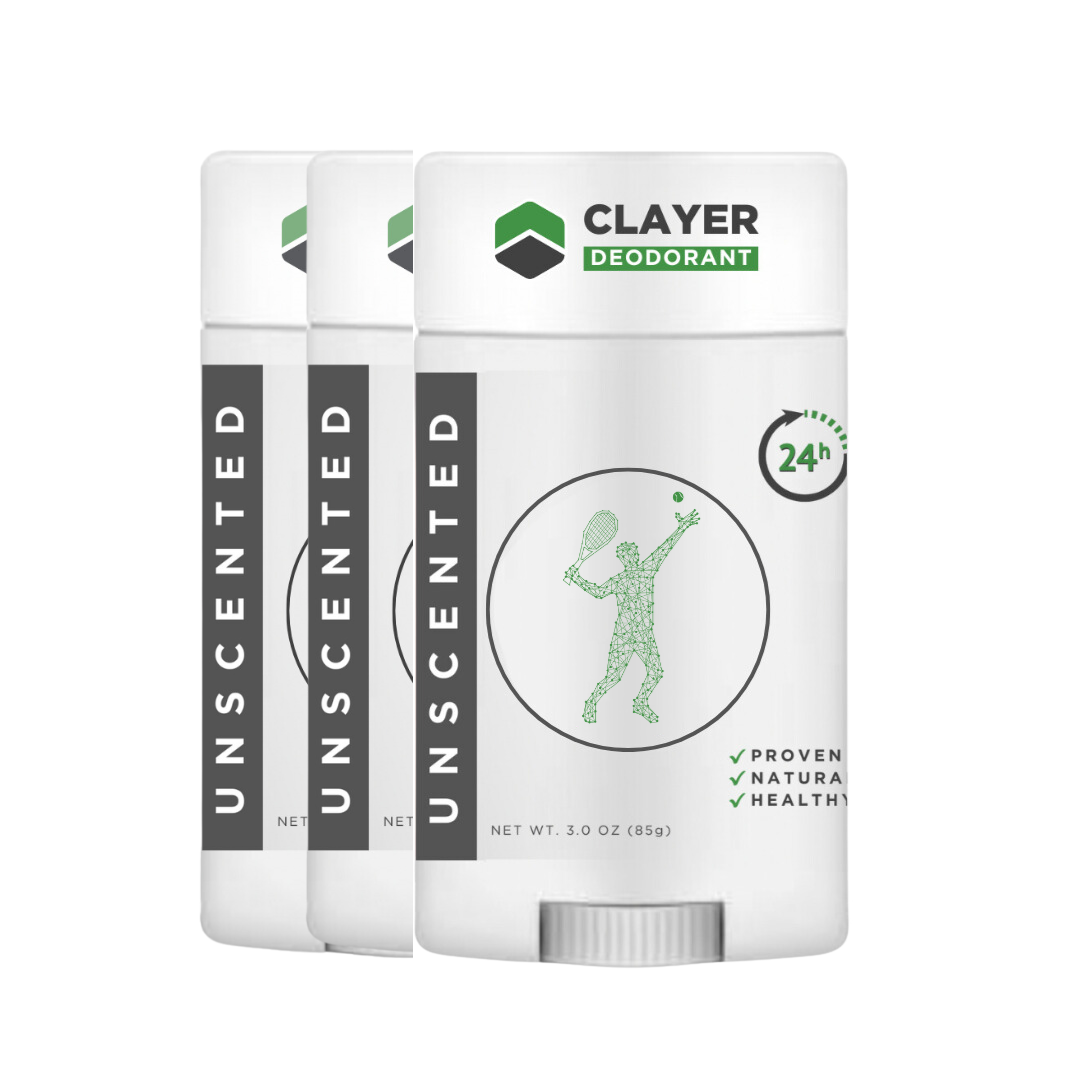 Best Natural Deodorant - Tennis - 2.75 OZ - Aluminum Free CLAYER