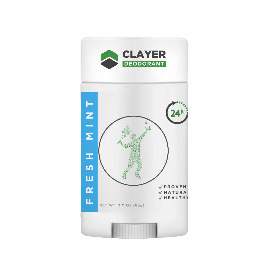 Best Natural Deodorant - Tennis - 2.75 OZ - Aluminum Free CLAYER