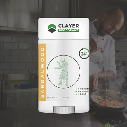 Natural Deodorant - Kitchen Chefs - 3.35 OZ - NEW FORMULA - CLAYER