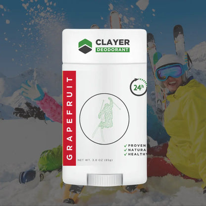 Natural Deodorant - Skiers - 3.35 OZ - NEW FORMULA - CLAYER
