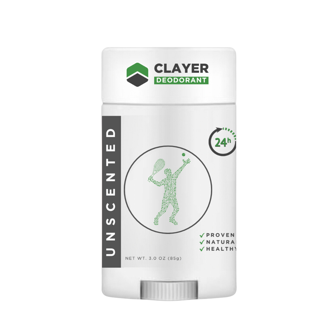 Best Natural Deodorant - Tennis - 2.75 OZ - Aluminum Free CLAYER