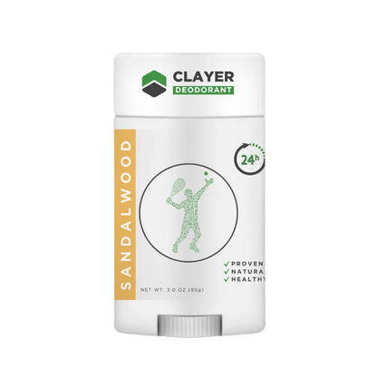 Best Natural Deodorant Tennis - 3.35 OZ - NEW FORMULA - CLAYER