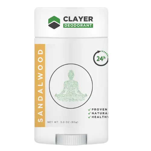 Natural Deodorant - Health and Peace 2.75 OZ - Aluminum Free CLAYER