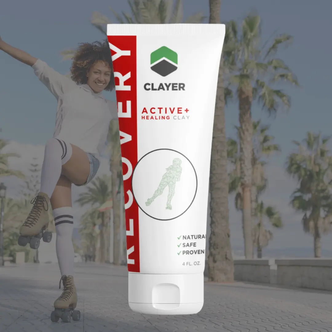 Sports Recovery - Roller Skaters Faster Recovery - 4 FL. OZ. CLAYER- green clay - healing clay - bentonite clay