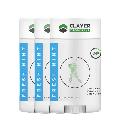 Natural Deodorant - Baseball Players - 2.75 OZ - Aluminum Free CLAYER