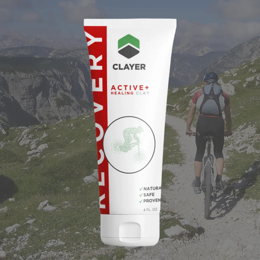 Mountain Bikers Faster Recovery - 3 FL. OZ. CLAYER- green clay - healing clay - bentonite clay