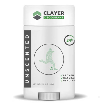 Natural Deodorant - Soccer Players - 3.35 OZ - NEW FORMULA - CLAYER
