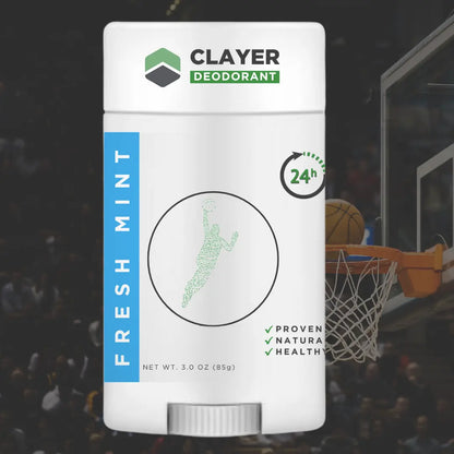 Natural Deodorant - Basketball Players - 3.35 OZ - NEW FORMULA - CLAYER