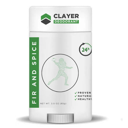 Natural Deodorant - Football Players - 3.35 OZ - NEW FORMULA - CLAYER