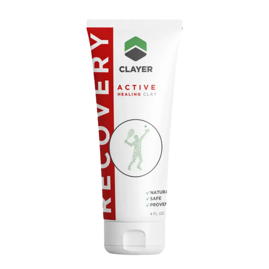 Tennis Players Recovery - Faster Recovery - 4 FL.OZ CLAYER- green clay - healing clay - bentonite clay