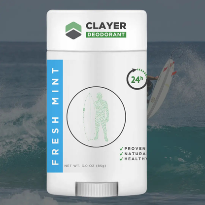Natural Deodorant - Surfers - 3.35 OZ - NEW FORMULA - CLAYER