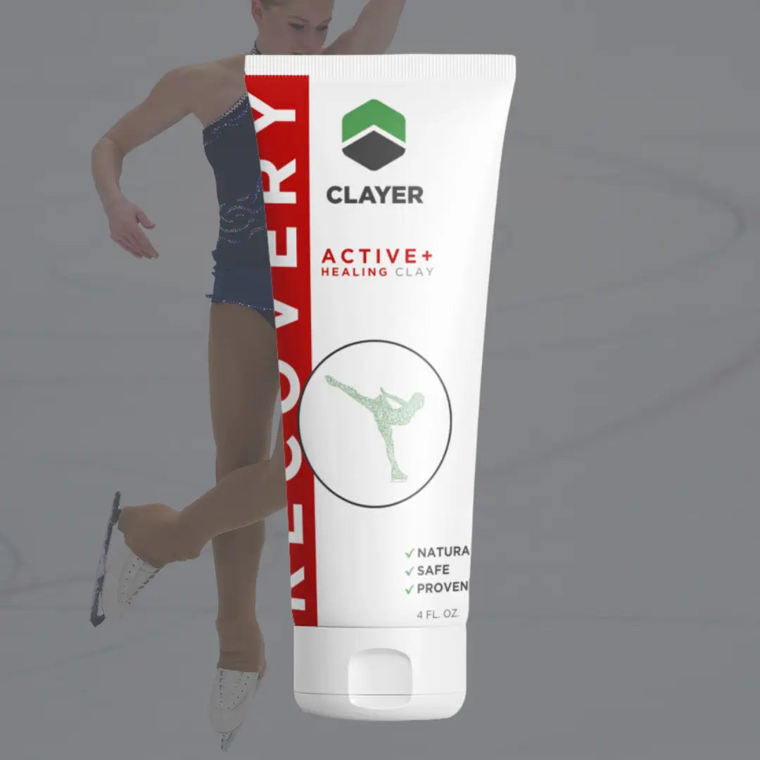 Sports Recovery - Ice Skaters Faster Recovery - 4 FL.OZ CLAYER- green clay - healing clay - bentonite clay