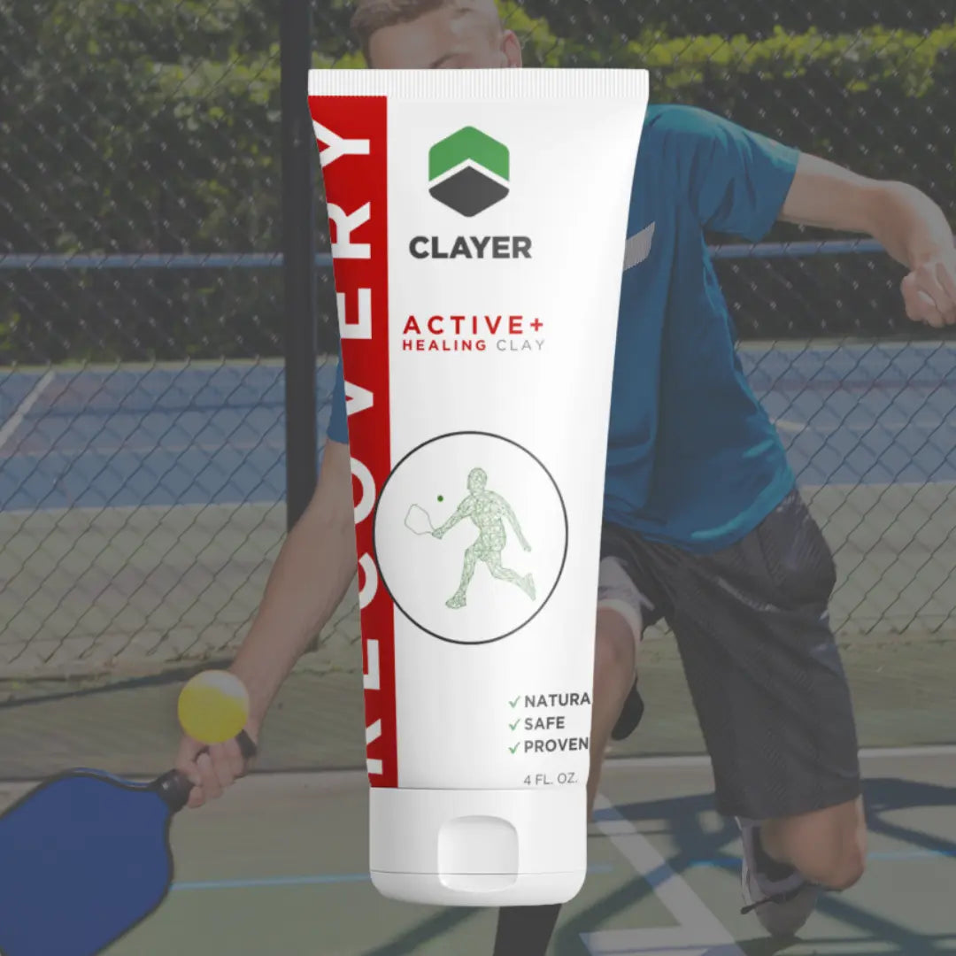 Pickleball Recovery - Player Faster Recovery - 4 FL.OZ CLAYER- green clay - healing clay - bentonite clay