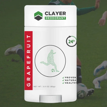 Natural Deodorant - Soccer Players - 3.35 OZ - NEW FORMULA - CLAYER