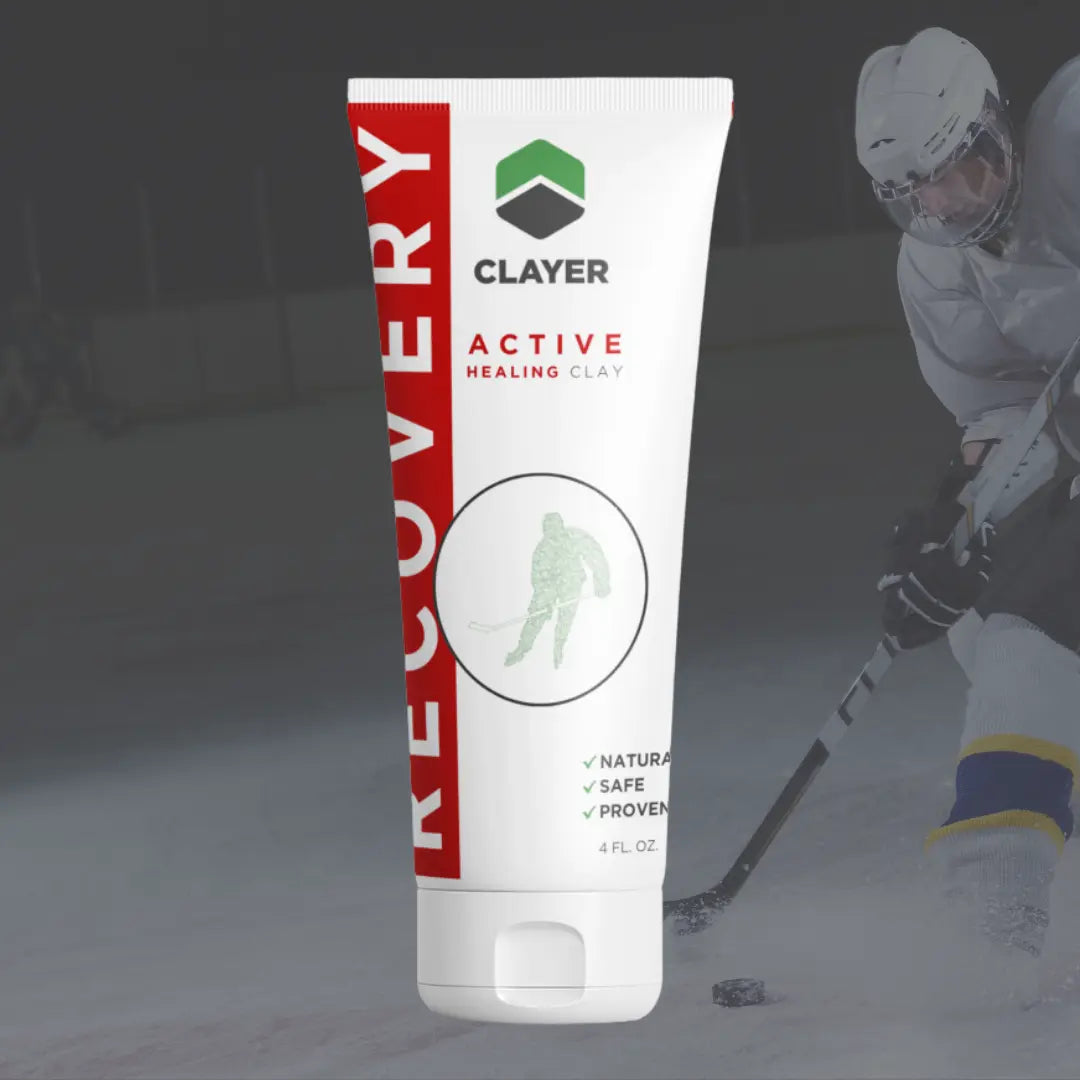 Sports Recovery - Hockey Players Faster Recovery - 4 FL. OZ. CLAYER- green clay - healing clay - bentonite clay