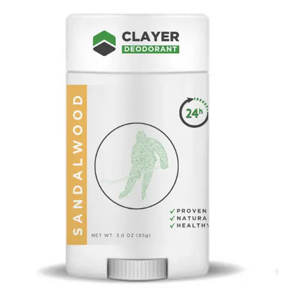 Natural Deodorant - Hockey Players - 3.35 OZ - NEW FORMULA - CLAYER