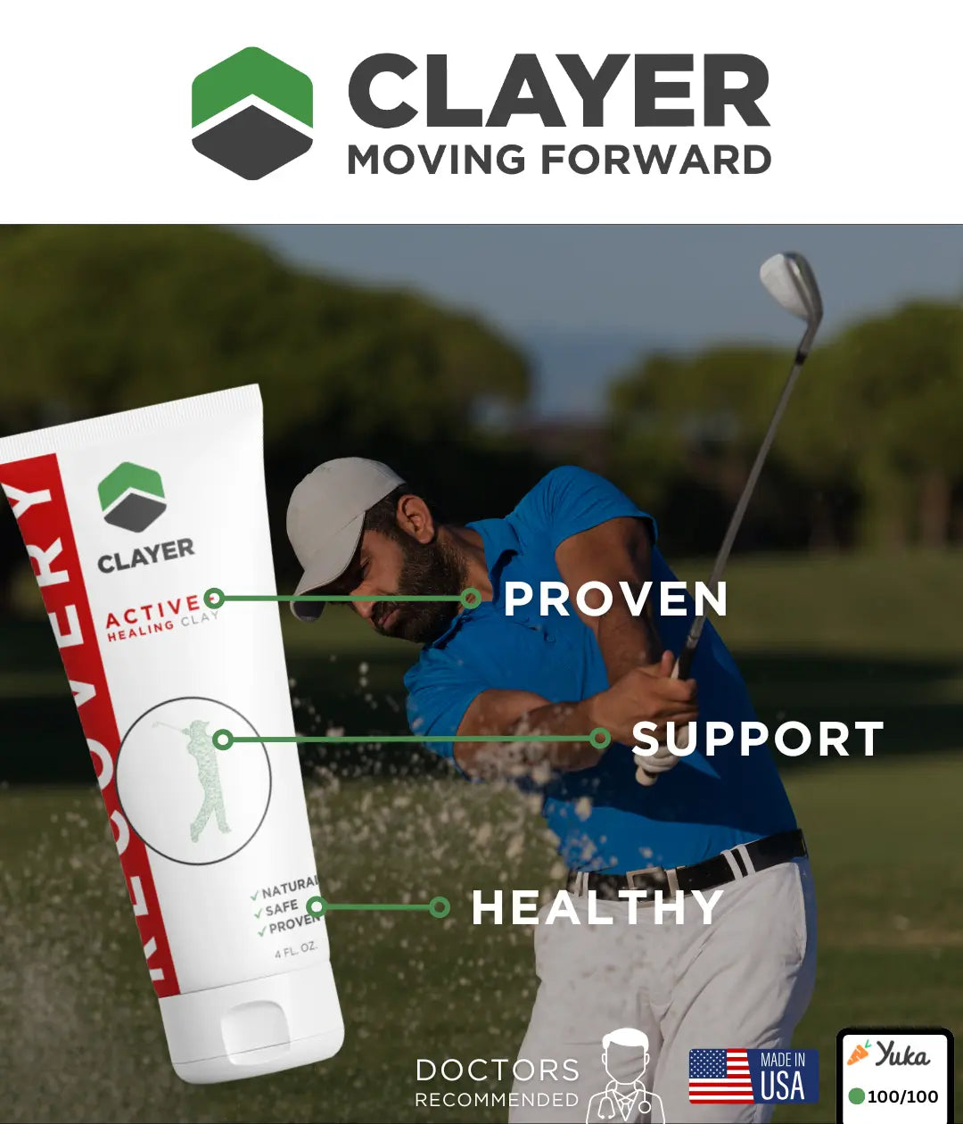Golfers Faster Recovery - 4 FL. OZ. - CLAYER