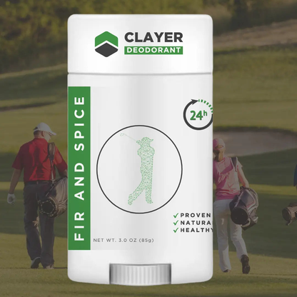 Natural Deodorant - Golfers 3.35 OZ - NEW FORMULA - CLAYER