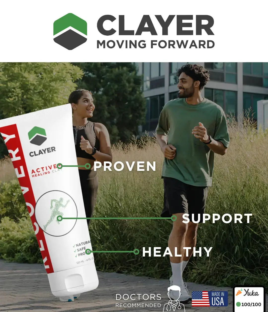 Sports Recovery - Athletes Faster Recovery Gym and more - 4 FL.OZ - CLAYER