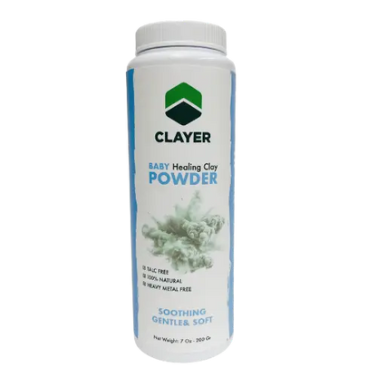 Baby Powder - Talc Free, Heavy Metal Free Healing Clay 7 oz