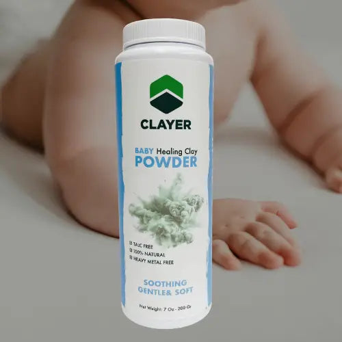 Baby Powder - Talc Free, Heavy Metal Free Healing Clay 7 oz
